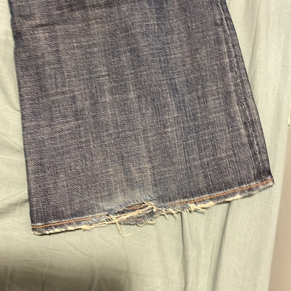 Guess Premium Distressed Y2K Embroidered Flare Jeans - Picture 4 of 6